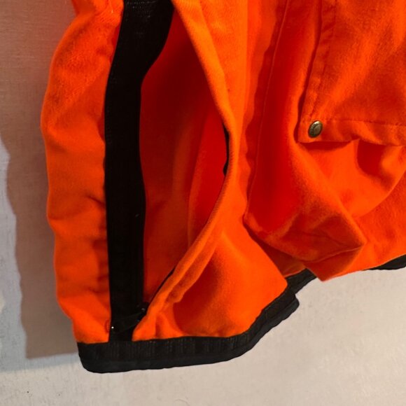 Cabelas Blaze Orange Hunting Game Bag Vest XXL Heavyweight Canvas Snap Pockets - Picture 7 of 13